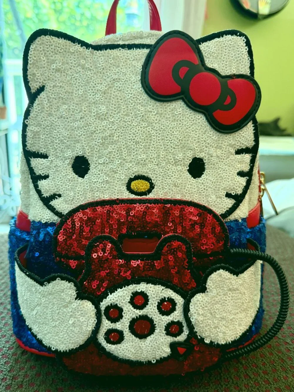 Loungefly Hello Kitty 50th Sequin Phone Mini Backpack + Wallet Set NWT Sanrio